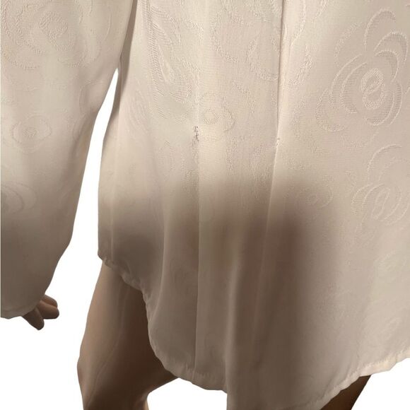 Laura and Jayne Women’s Vintage White Blouse Button Up 80s 90s Size 14 - Picture 9 of 15